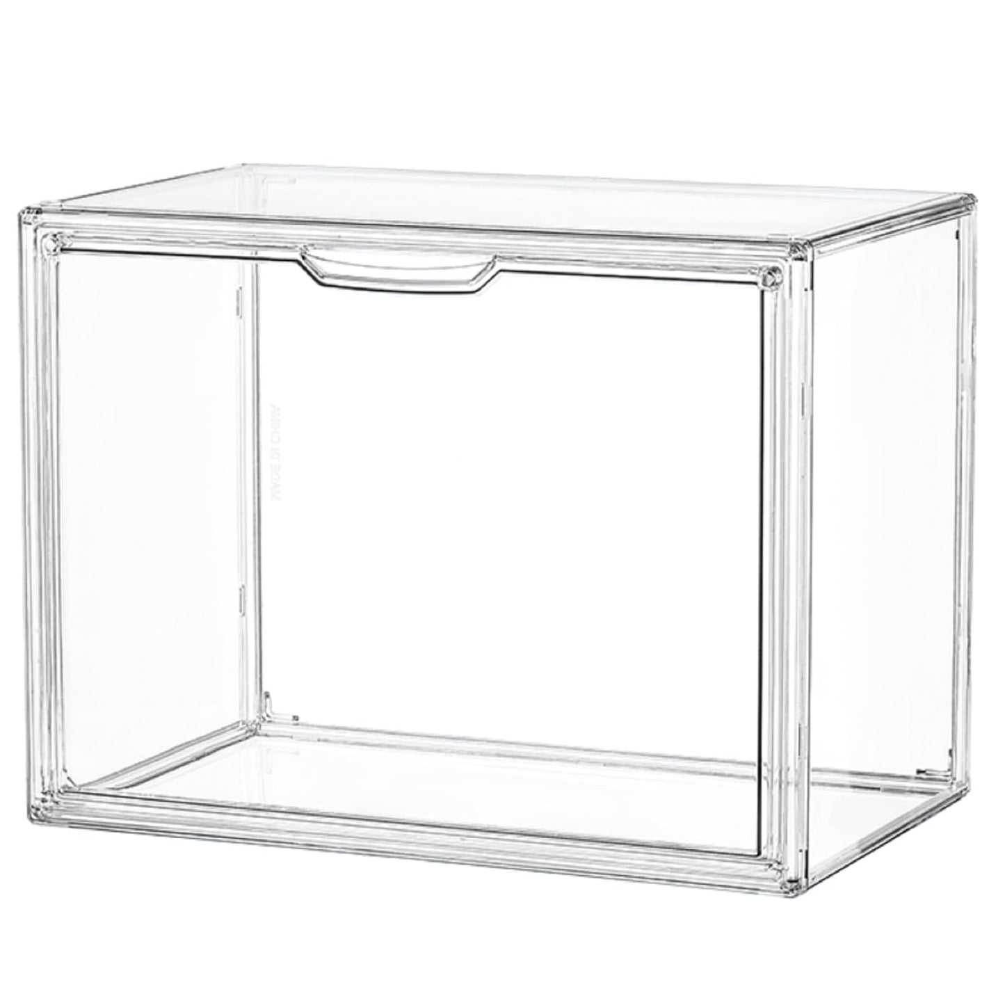 LXLXXL Clear Acrylic Display Case, Stackable Plastic Storage Bins, X-Large | Stackable Storage Bin with Magnetic Attraction Lid, XL Clear Acrylic Case, Showcase for Cosmetic, Large Figures Collectibles