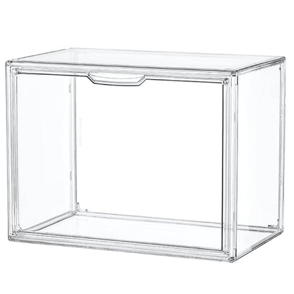 LXLXXL Clear Acrylic Display Case, Stackable Plastic Storage Bins, X-Large | Stackable Storage Bin with Magnetic Attraction Lid, XL Clear Acrylic Case, Showcase for Cosmetic, Large Figures Collectibles