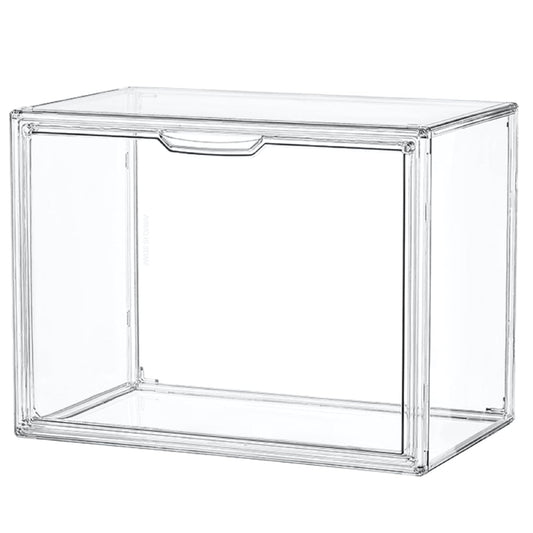 LXLXXL Clear Acrylic Display Case, Stackable Plastic Storage Bins, X-Large | Stackable Storage Bin with Magnetic Attraction Lid, XL Clear Acrylic Case, Showcase for Cosmetic, Large Figures Collectibles