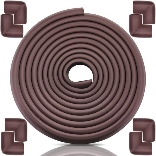 Baby Proofing Edge Corner Protectors, 20.5FT Furni... (Brown | Rubber)