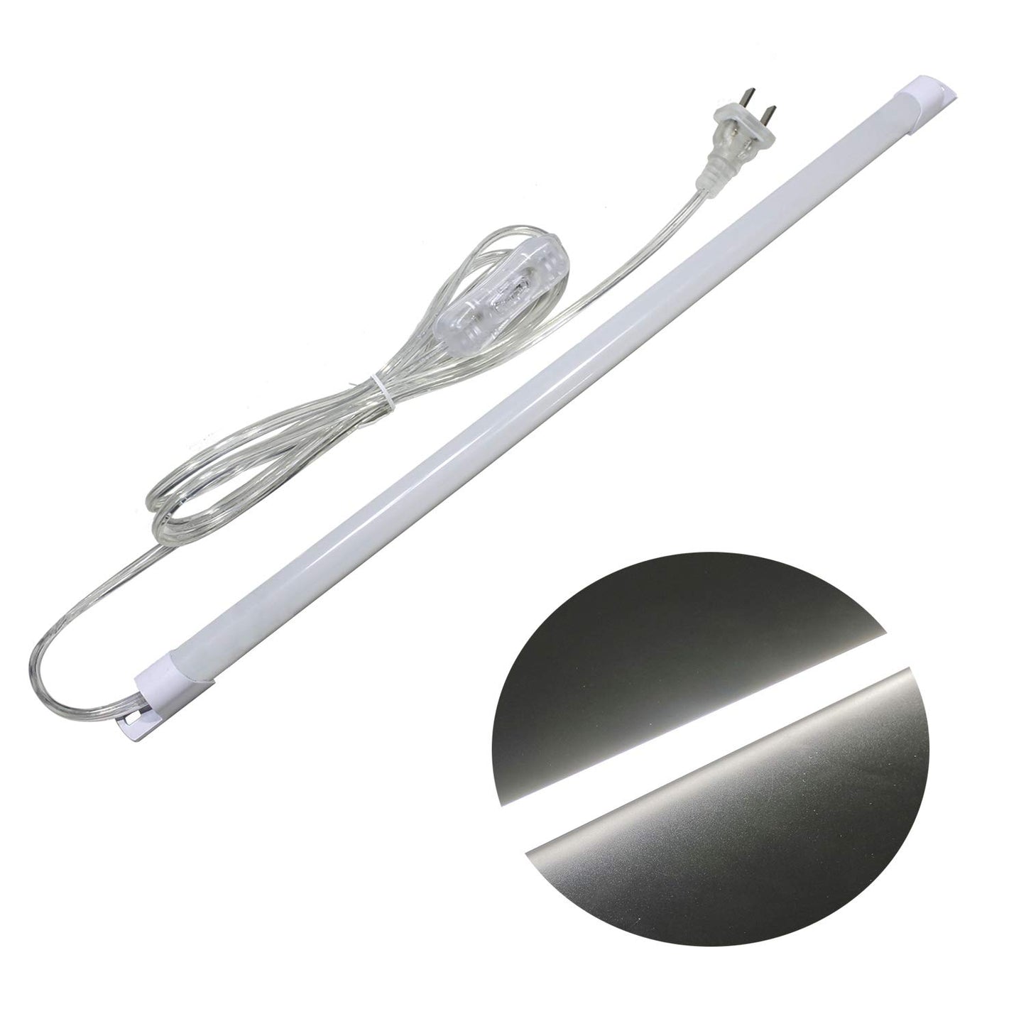 110V LED Under Cabinet Lighting,17inch LED Strip L... (White(6000K) | Plastic)