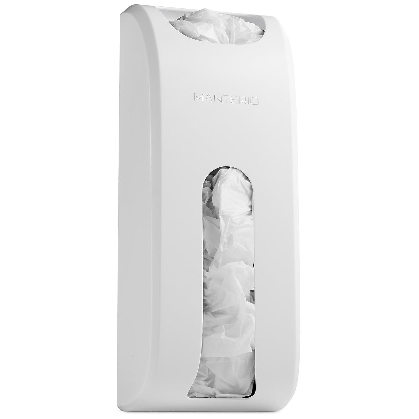 Plastic Bag Holder | UPGRADED Wall-Mount Grocery Bag Dispenser | Space-Saving Design | Easy Install | Smudge-Proof, Fingerprint-Resistant | White | Holds the Most Bags for Maximum Storage