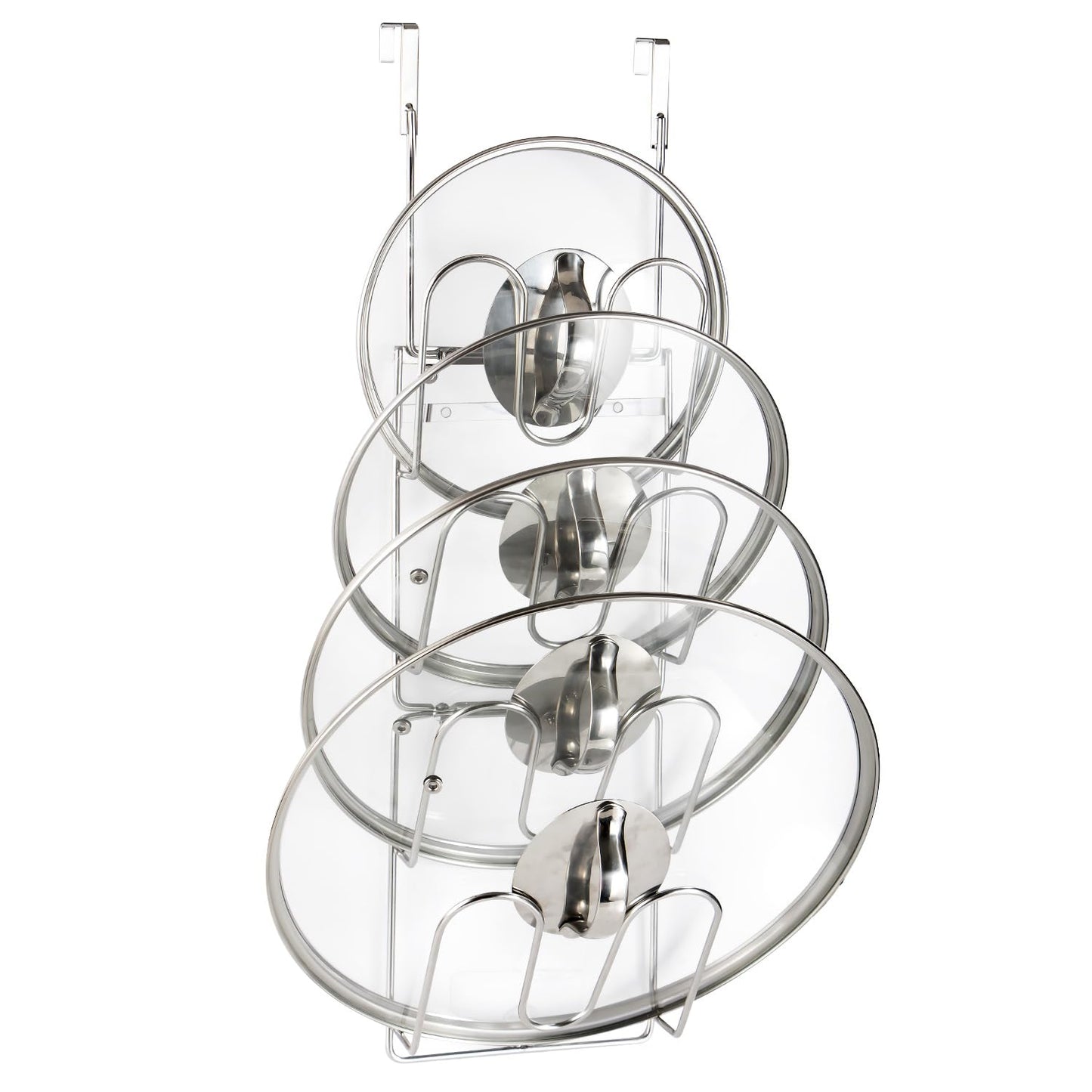 YQh The-Cabinet Pot Lid Organizer,Door Mounted Pot cover rack,Pot Lid Storage,Cabinet-Hanging Type Pot Lid Rack,304 stainless steel Pot cover support in kitchen, cabinet and food cabinet