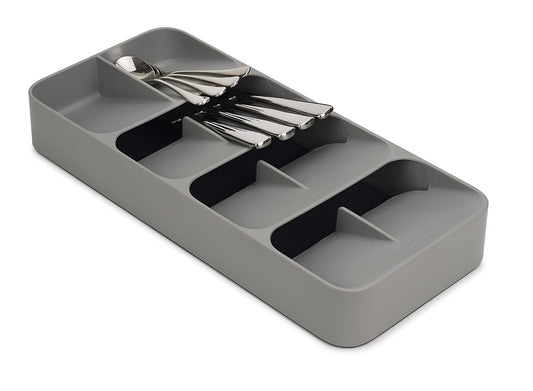 DrawerStore Compact Utensil Organizer For Kitchen... (Grey | Plastic)