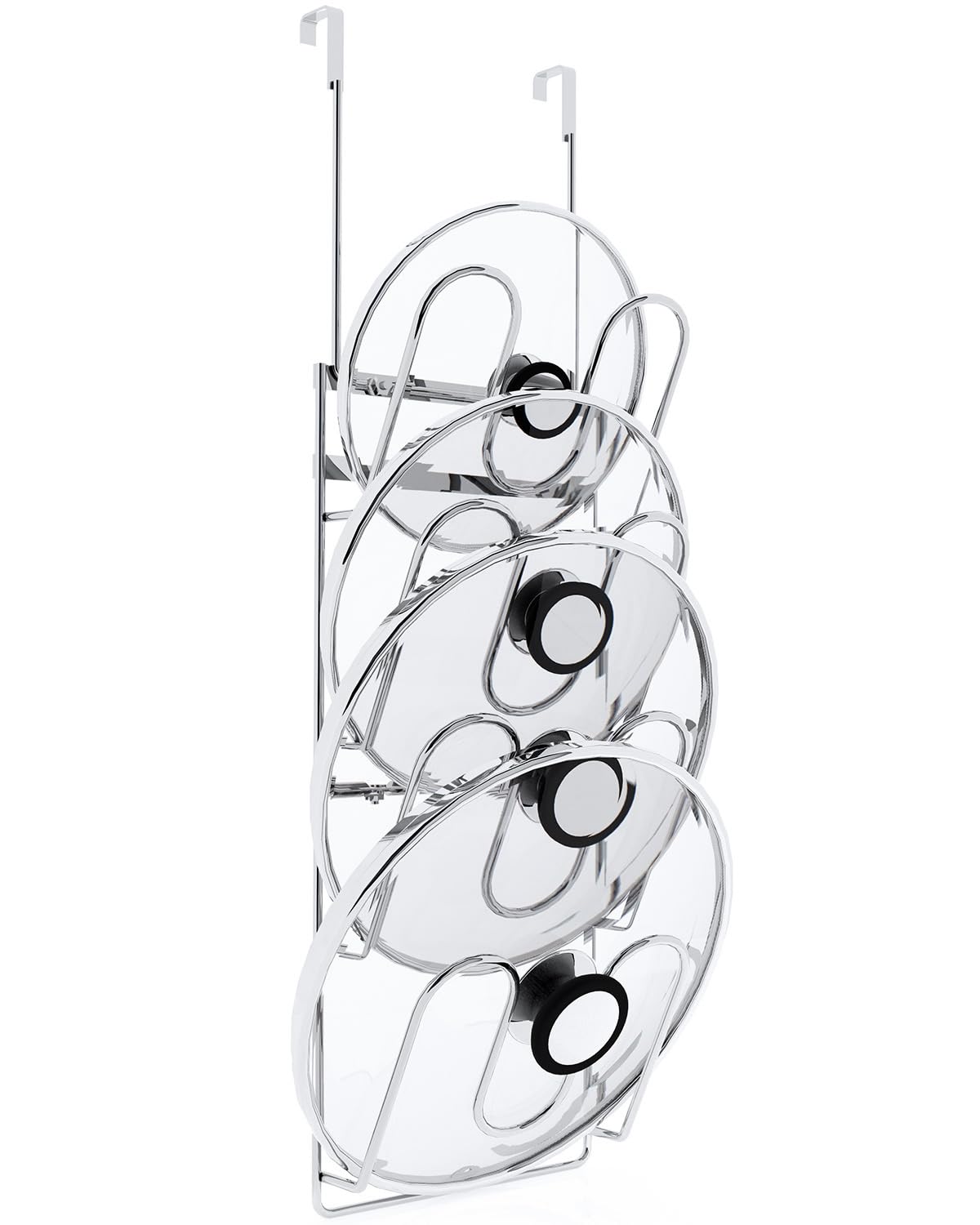 Pot Lid Organizer,304stainless steel door hanging pot lid rack (Modern,Four-layer)