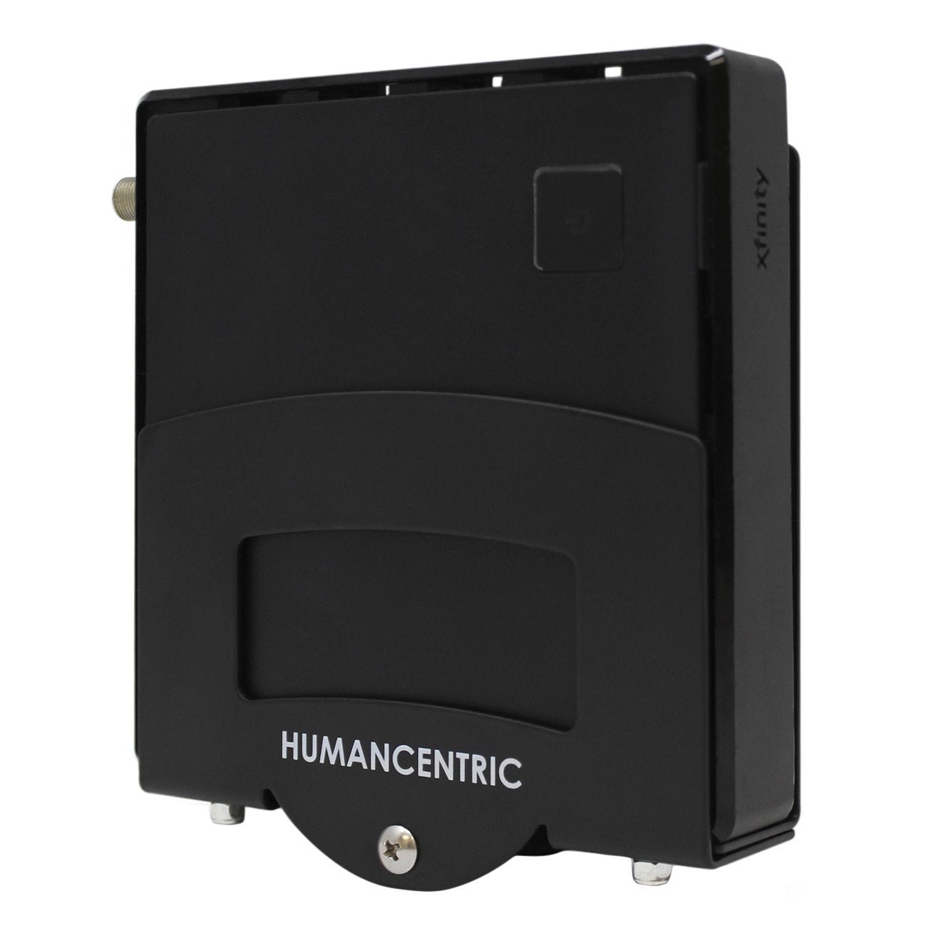 HumanCentric Cable Box & Modem Mount, Adjustable Wall Mount | Small Devices | For small & Narrow Devices, Cable Boxes, Modems, DVD Players, Streaming Media Devices, Mount Behind the TV, Hardware Included