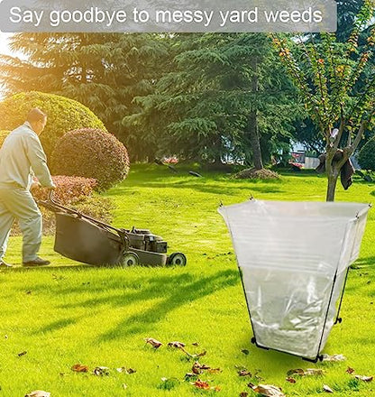 Artigarden Garden Trash Bag Holder - Outdoor Leaf Bag Support Stand Multi-Use Metal Garbage Bag Holder Frame Holds 30-45 Gallons Bag for Camping Leaves Gardening Parties Yard Weeding (Black)