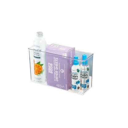 iDesign Magnetic Large Clear Plastic Organizer Bins | Laundry Room Storage