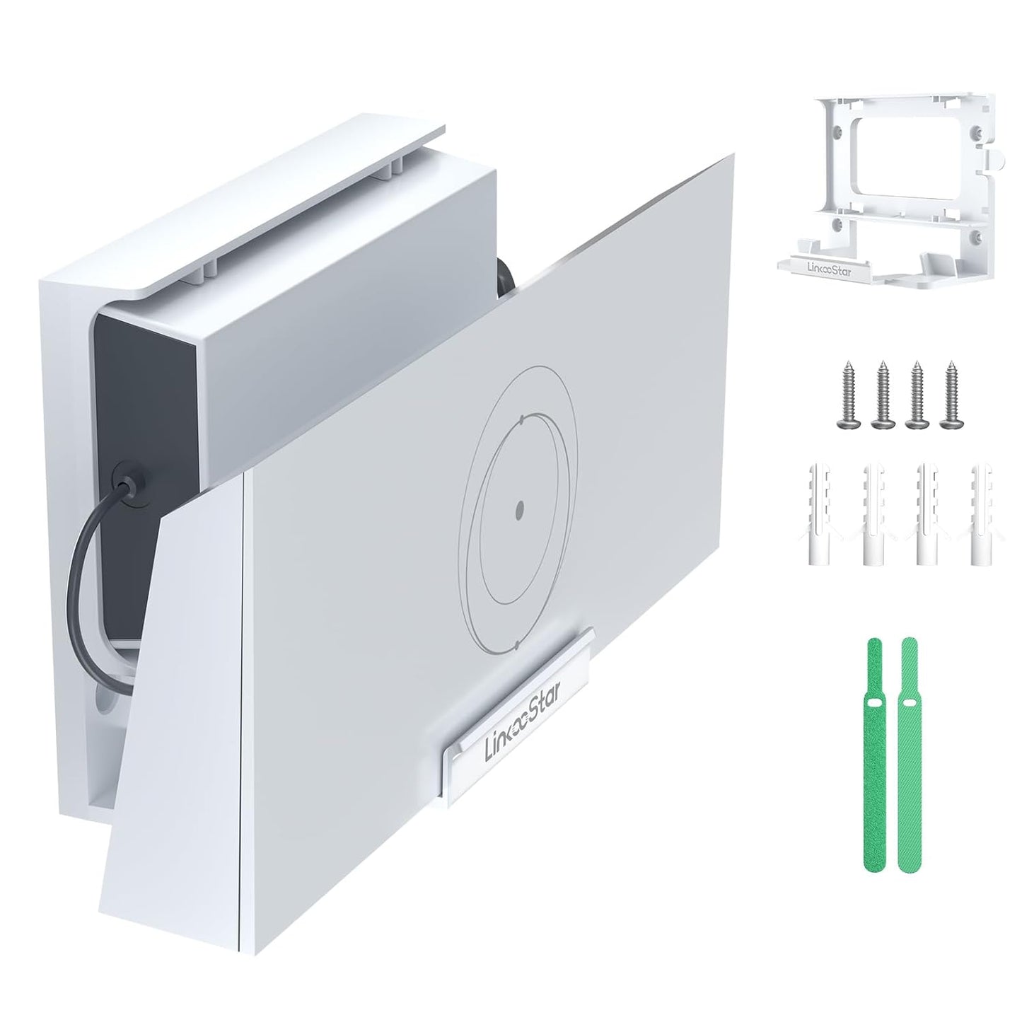 Star-Link Router Mount for Gen 3/4X/V3 Wall Mounting Accessories | All-in-One Star link Standard V3/4X Mesh Router & Power Supply Mount, Space-saving Bracket Mount Kit- LM-3C No Drill Mount