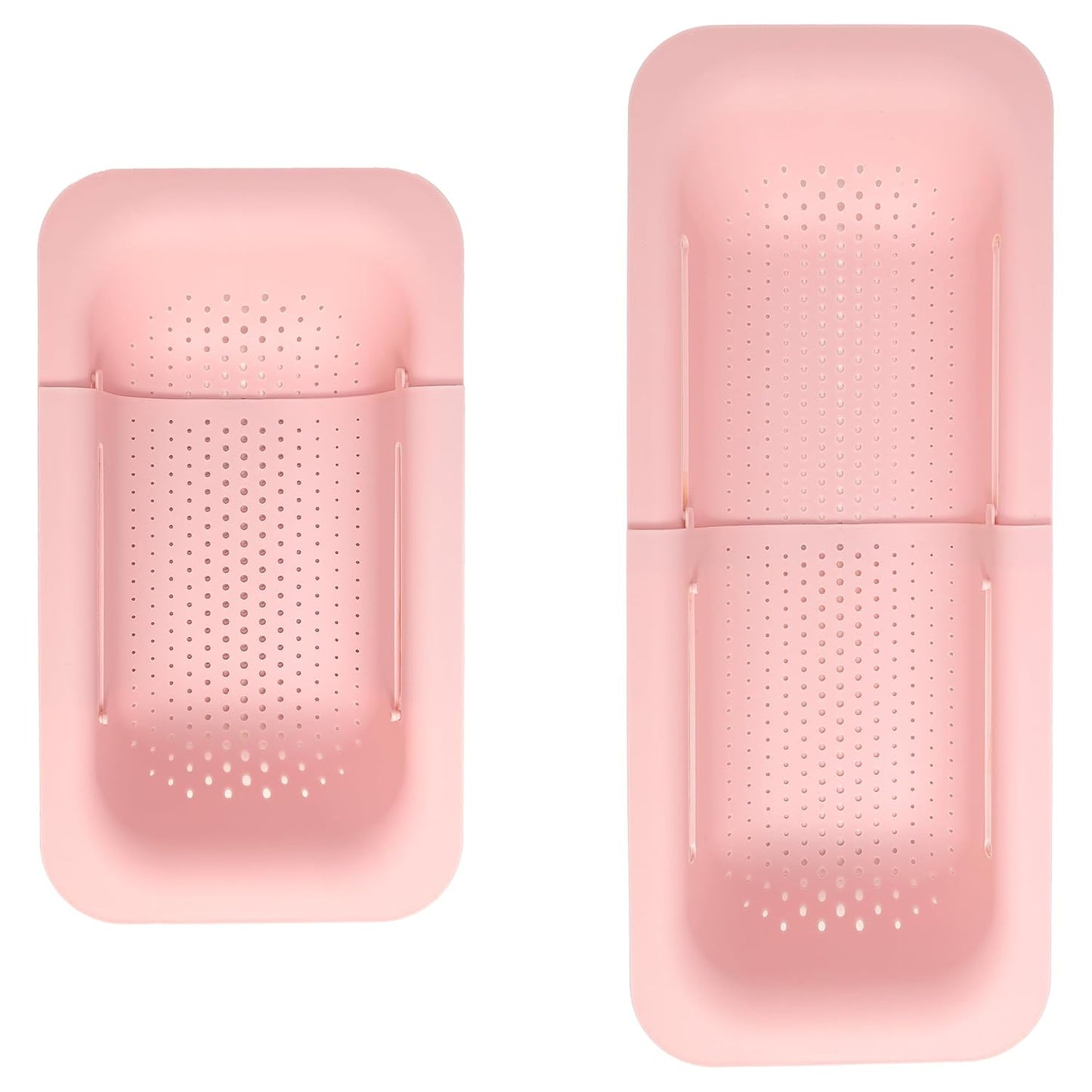 Paris Hilton Over the Sink Expandable Colander, Extendable Strainer, Adjustable from 14.5 inches to 19.5 inches, Fits most kitchen sinks, Made without BPA, Pink