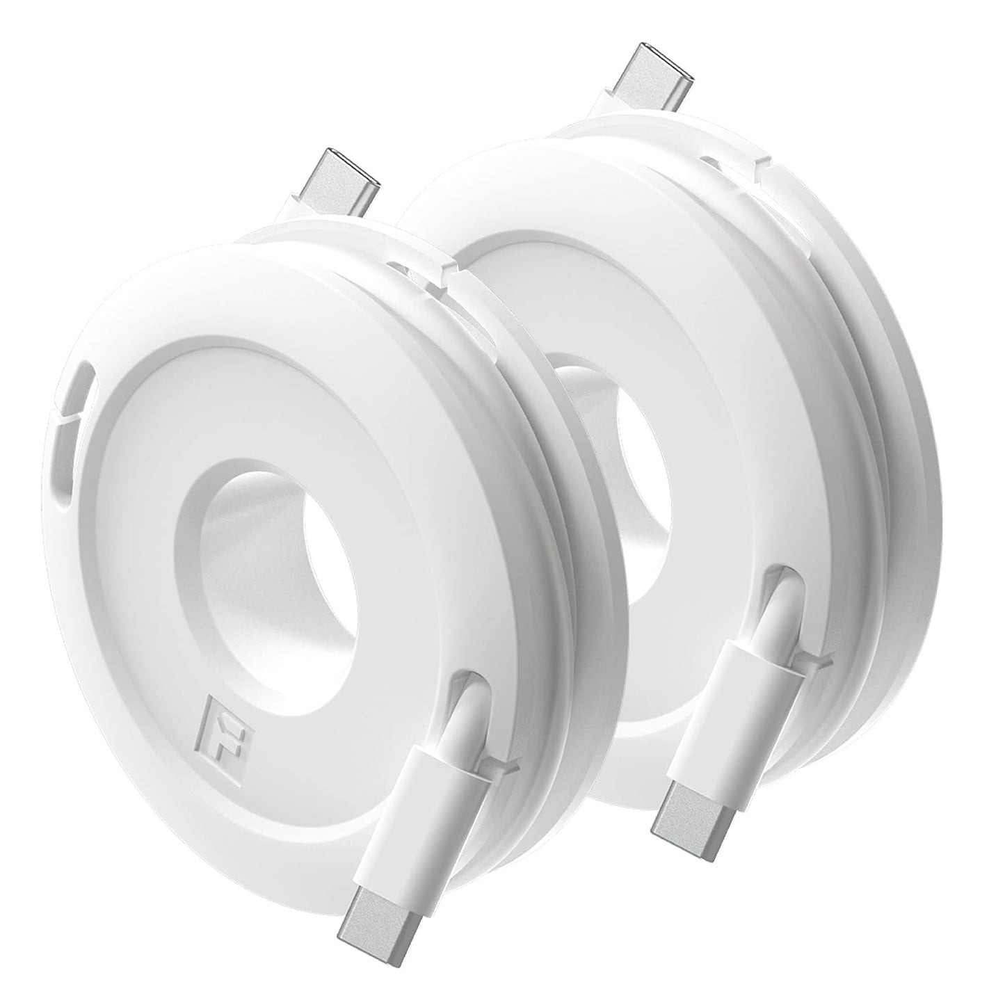 Side Winder Mini and Max Headphone, Earbud and Charging Cable Winder and Organizer Perfect for Wrapping Earbuds and Cords for Travel and Organization 2-Pack (White, Max)