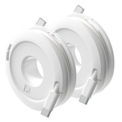 Side Winder Mini and Max Headphone, Earbud and Charging Cable Winder and Organizer Perfect for Wrapping Earbuds and Cords for Travel and Organization 2-Pack (White, Max)
