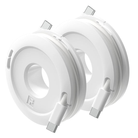 Side Winder Mini and Max Headphone, Earbud and Charging Cable Winder and Organizer Perfect for Wrapping Earbuds and Cords for Travel and Organization 2-Pack (White, Max)