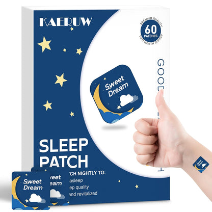 Sleep Patches for Adults with Magnesium and Sour Cherry Extract | Plant-Based Formula - Easy to Use for Men and Women - 1 Box 60 Count-SP01