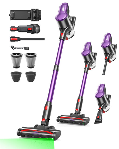 Cordless Vacuum Cleaner, 500W 45KPA 50Mins Stick Vacuum Cleaners for Home | Self-Standing, Anti-Tangle Brush, 1.6L Dust Cup, with LED Light, Lightweight Vacuum for Pet Hair, Carpets, Hard Floors