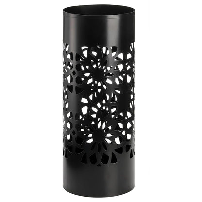 Bekith Metal Umbrella Holder, Free Standing Umbrella Stand for Entryway, Canes Walking Sticks Holder for Home, Office, 6.7" x 6.7" x 16.5", Round, Black