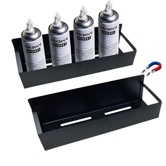 2pcs Magnetic Spray Can Holder Aerosol Can Organizer Tool Box Storage Rack for Garage Home Workspace