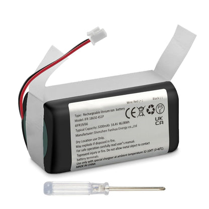 3200mAh RVBAT850 Replacement Battery | for Shark Ion AV752, R75, RV761, R85, RV850, S87,RV700_N, RV851WV, RV871, RV1000S Vacuum Cleaners (2-Prong Connector)
