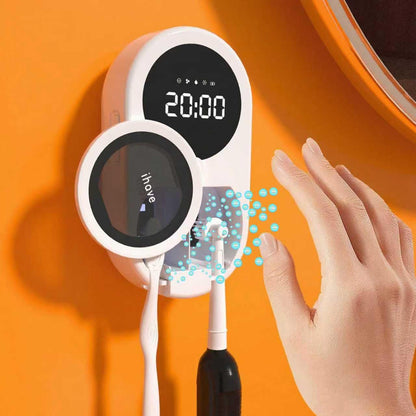 iHave UV Toothbrush Sanitizer Holder 2 Slots Wall Mounted Wave Sensor Auto