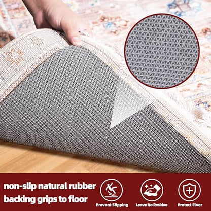 BAGAIL Felt and Natural Rubber Backing Rug Pads 1/4” Thick, 5 x 7 Ft Non Slip Carpet Gripper Keep Rugs in Place, Under Area Rug Protective Cushioned Pads, Carpet Runners, Hardwood Floors Protection