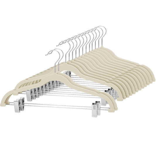 Velvet Skirt Hangers - Pack of 24 - Velvet Hangers... (24 Count | Beige)