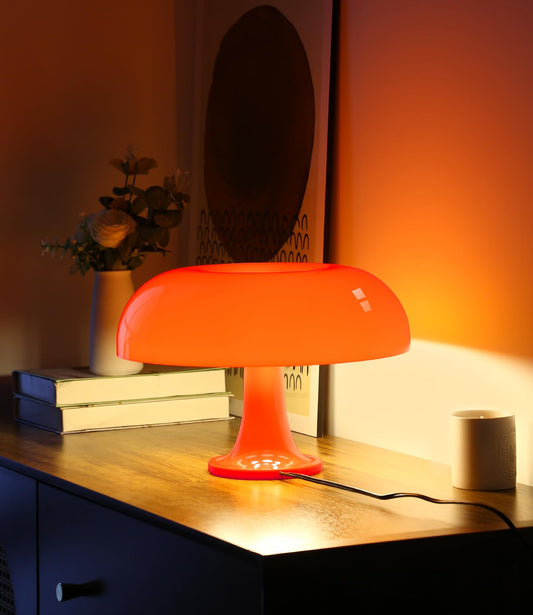 Orange Mushroom Lamp, Mid Century Modern Table Lam... (Orange)