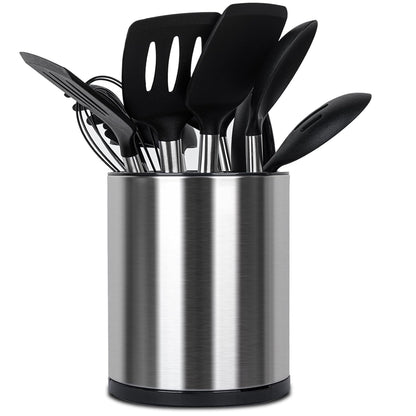 Kitchen Utensil Holder for Countertop 360° Rotating Utensil Caddy Extra Large Utensil Crock Cooking Utensil Holder for Kitchen Counter