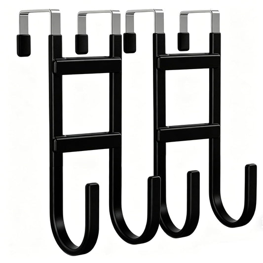 Over the Door Hooks, 2-Pack Scratch-Resistant Over... (Metal)