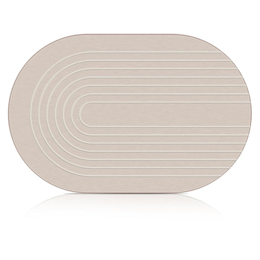 Elfcool Stone Bath Mat Diatomaceous Earth Shower Mat Non Slip Quick Dry Bath Stone Mat Super Absorbent Bathroom Floor Mat for Bathroom Kitchen Counter (Off White)
