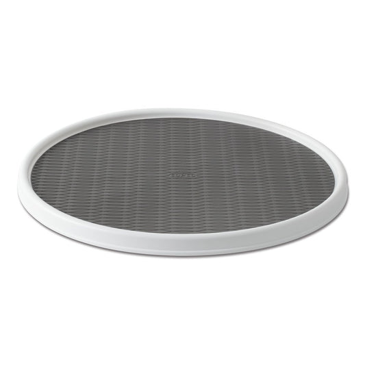Copco 18 Inch Lazy Susan Turntable Organizer - Nonslip Rotating Cabinet Organizer for Kitchen Pantry, Under Sink, Countertop Storage, Rimmed Edge, Wipe Clean