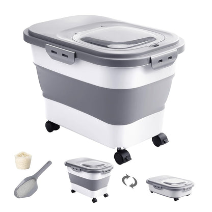 20-30 Lbs Rice Storage Container,Collapsible Food Storage Containers