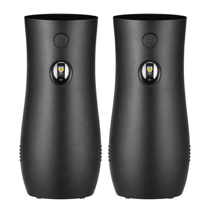 Stardrix Automatic Air Freshener Spray Dispensers 2-Pack, Battery Operated Aerosol Sprayer, Wall Mounted & Freestanding, 3 Auto Scent Release Time Settings for Home and Commercial Place, Black