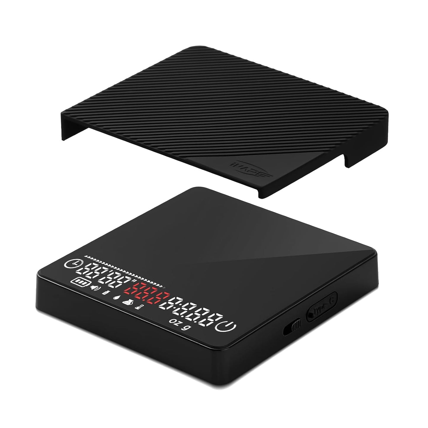 Espresso Coffee Scale with Timer, 2kg/0.1g High Pr... (Deep Black)