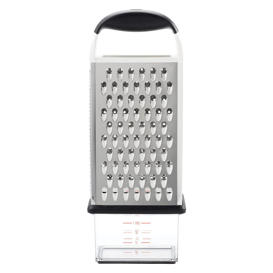 Good Grips 4-Sided Box Grater for Cheese & Vegetab... (Black | Stainless Steel)
