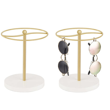 Mkono Sunglasses Organizer, Metal Glass Holder Storage Stand Display 2 Pack | Space-Saving, Holder 12 Eyewear Pairs, Sturdy Build, Clear Display, All Eyewear Types, for Table, Dresser, Desk, Countertop