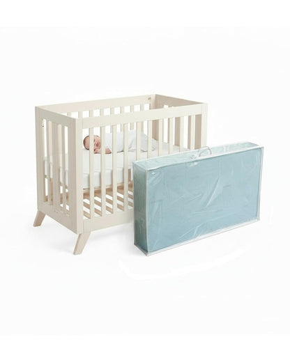 Mini Crib Mattress Bag for Moving and Storage, with Dual Zipper and Carrying Handles, 6 Mil Thick Clear Plastic Waterproof Mattresses Bag, Heavy Duty - Long Lasting, 38 x 24 x 4.3 Inch