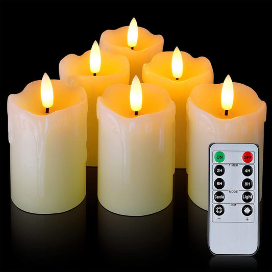 3"Battery Operated Flameless Votive Candles, Real... (6 Count | Plastic)