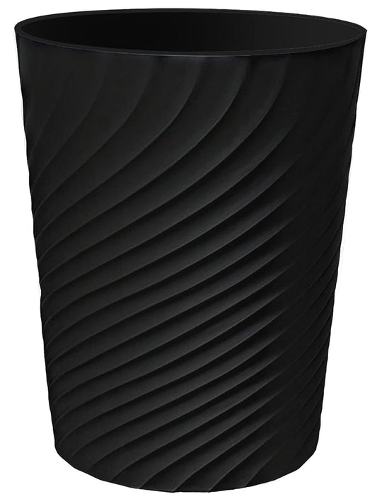 DAJITRE 1.8 Gallon Small Trash Can Wastebasket Recycling Bin Slim Profile for Compact Spaces Bathroom, Office, Bedroom, Kitchen (1.8 Gallon, Black)