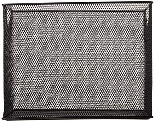 U Brands Desktop Hanging File Organizer, Metal, Black, Letter Size