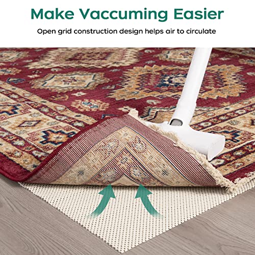 BAGAIL Non-Slip Rug Pad Gripper 8x10 ft for Area Rugs and Hardwood Floors | Extra Thick 0.1" for Better Grip and Cushion, Trimmable with 18 Sizes, Keeps Rugs in Place, Kid & Pet Safe, Easy Vacuuming