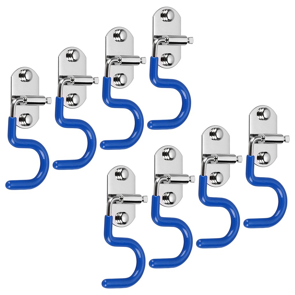 Sumnacon Mop Broom Holder Organizer, 8 Pcs S-Type Wall Mounted Cleaning Tools Organizer, Space Saver Brooms Mops Rakes Hooks Rack, Stainless Steel Heavy Duty Brooms Mops Hook for Kitchen Garage