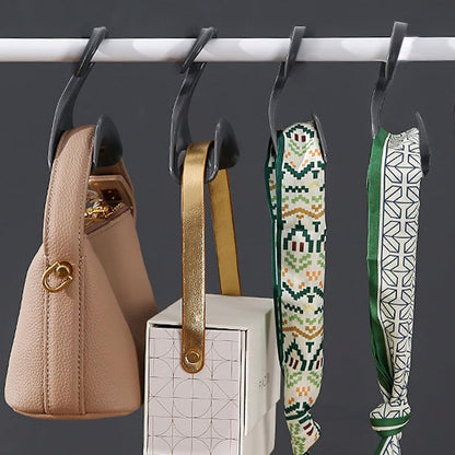 12 Pcs Purse Hanger Hook Acrylic Black Bag Tie Handbag Belt Hanger Closet Organizer Storage Handbags Tote Holder for Storing Handbags Satchels
