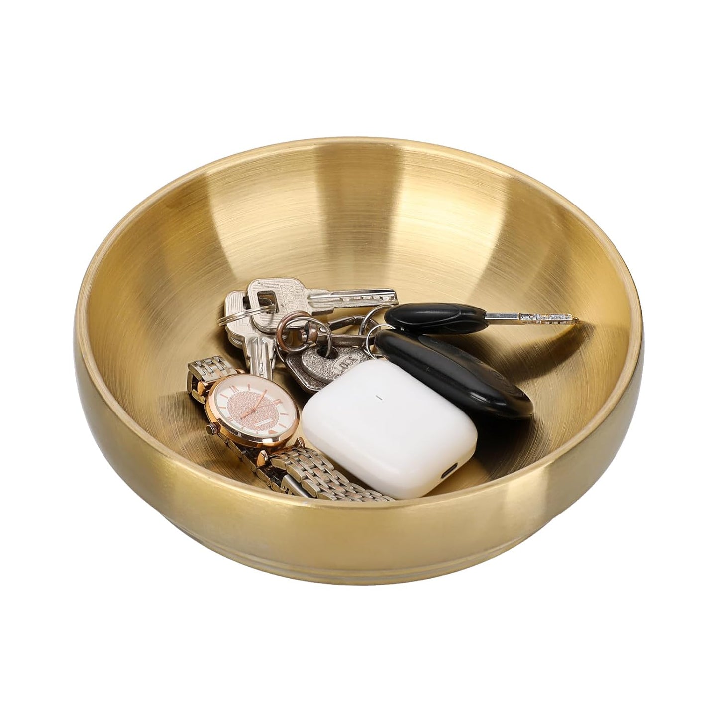 7.4 Inch Key Bowl for Entryway Table,Gold Decorative Bowl for Keys | Catch All Bowl Gold Decorative Bowl for Kitchen Counter, Coffee Table