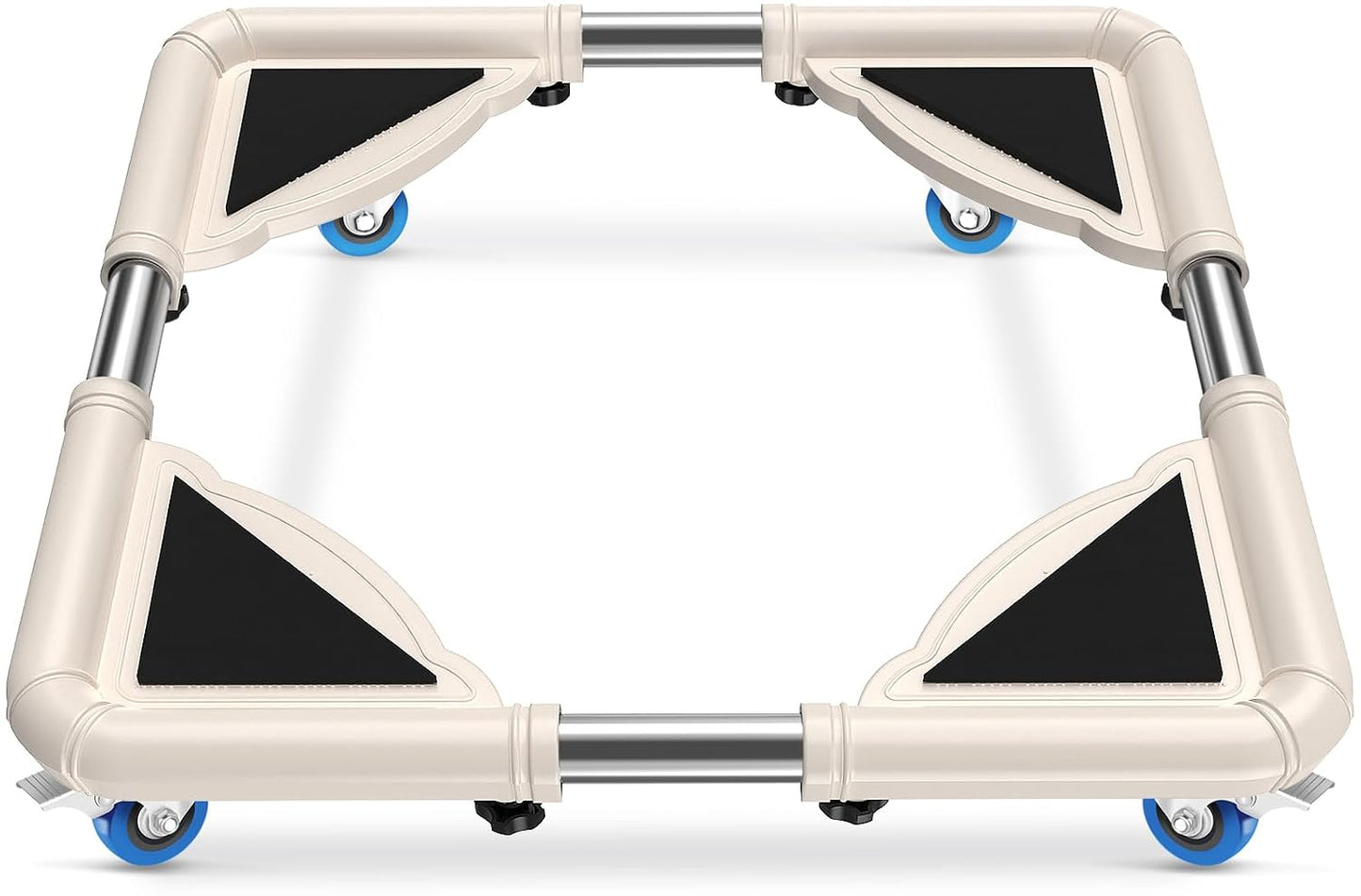 SPACECARE Mini Fridge Stand Mobile Roller, Adjustable18.5-27''- Off White | 4 Locking Wheels Suitable for Washing Machine, Dryer & Refrigerator, universal household appliance base, stable, durable