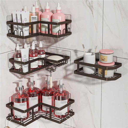Youvip Corner Shower Caddy - Rust-Proof, Space-Saving, Easy to Install Organizer for Bathroom. Copper
