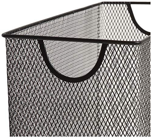 U Brands Desktop Hanging File Organizer, Metal, Black, Letter Size