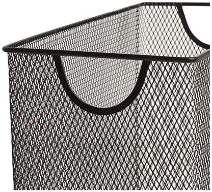 U Brands Desktop Hanging File Organizer, Metal, Black, Letter Size