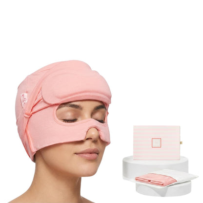 SD Luxe Cooling & Warming Migraine & Headache Gel Cap – Blush | 360° Gel‑Filled Head Wrap with Built‑in Eye Mask | Buttery-Soft, Breathable Fabric | Premium Gift Box + Storage Bag