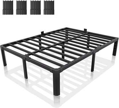 Full Metal Bed Frame 14 Inch, Heavy Duty Platform, No Box Spring Needed