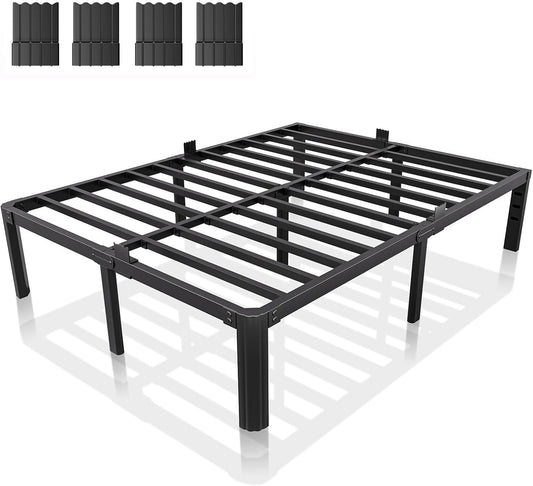Full Metal Bed Frame 14 Inch, Heavy Duty Platform, No Box Spring Needed